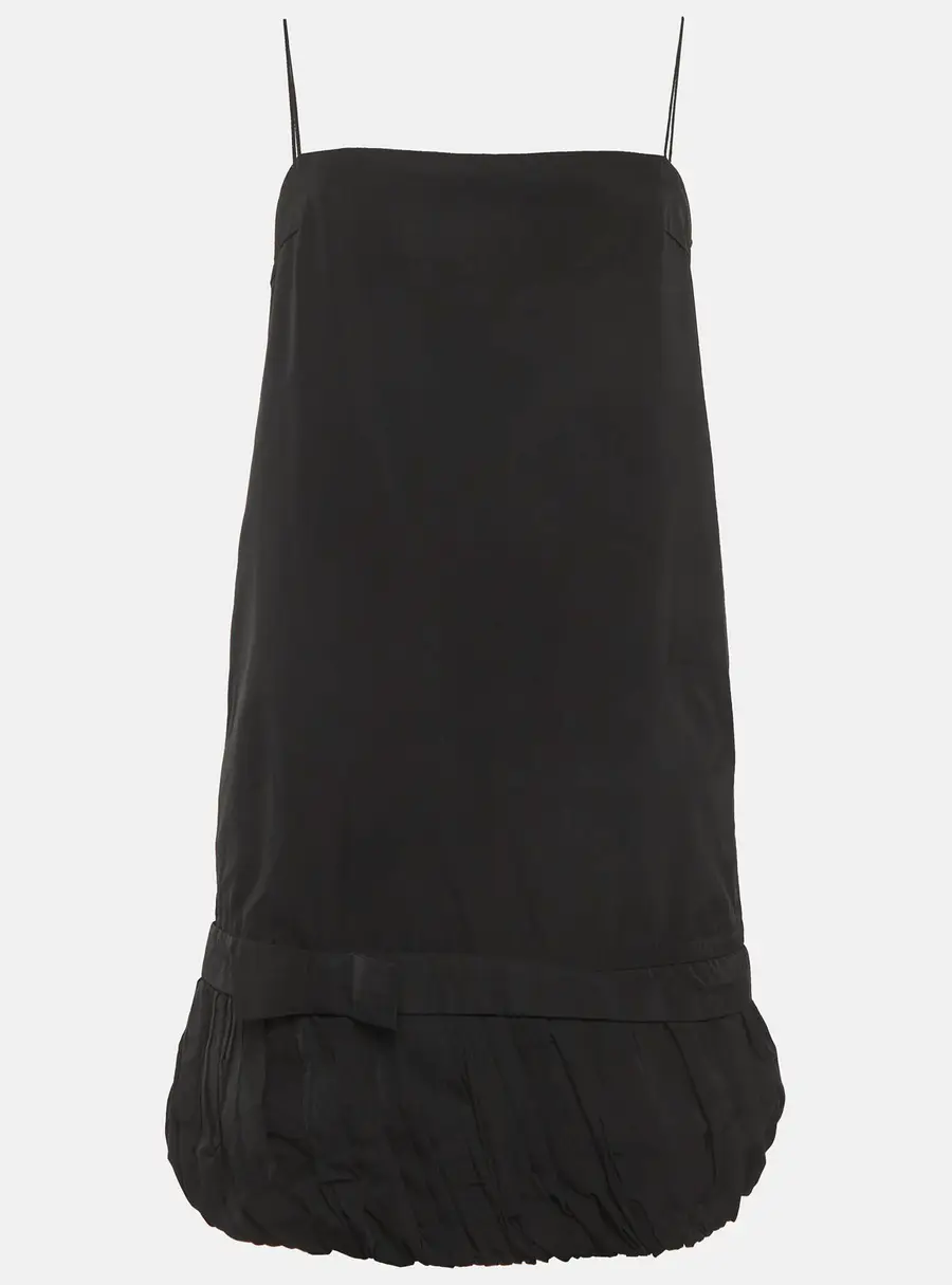 Stella McCartney Black Taffeta Mini Slip Dress S
