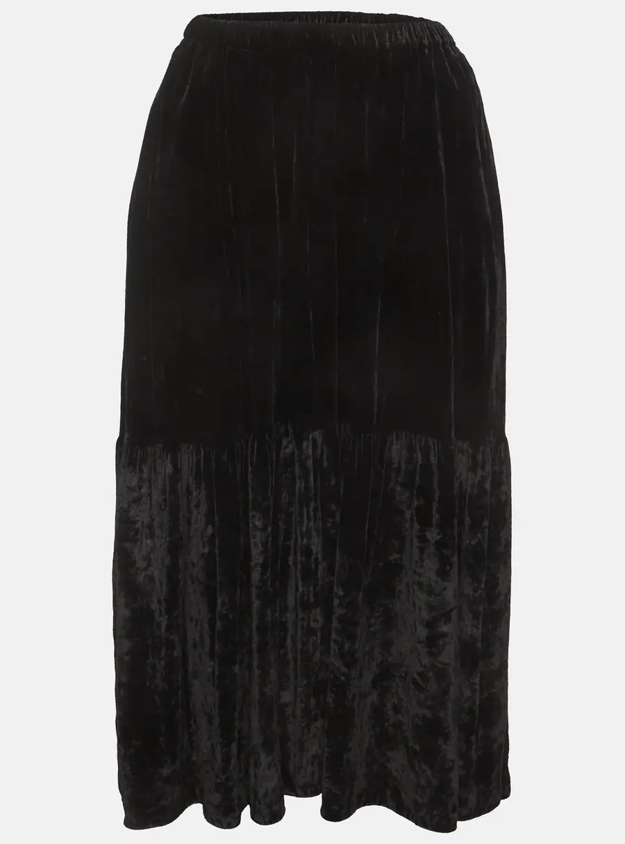 Stella McCartney Black Velvet Midi Dress XS