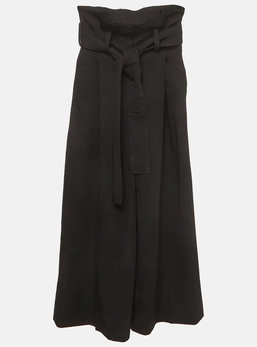 Stella McCartney Black Wool Belted Pants S