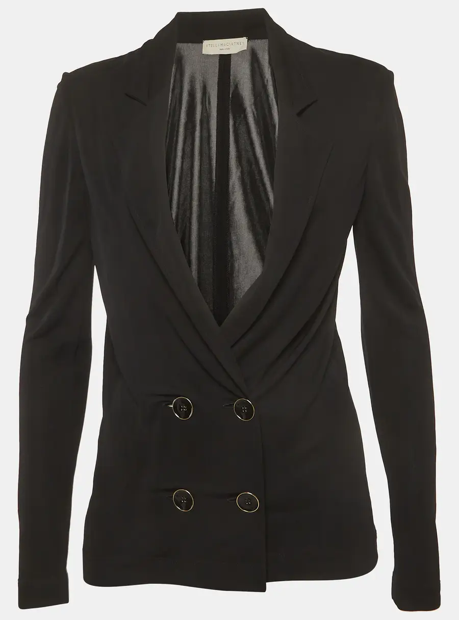 Stella McCartney Black Jersey Double Breasted Jacket S