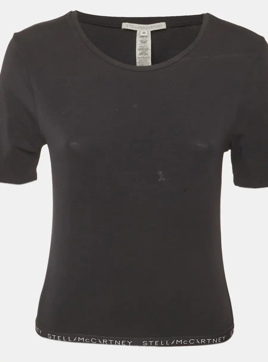 Stella McCartney Black Jersey Crew Neck T-Shirt M