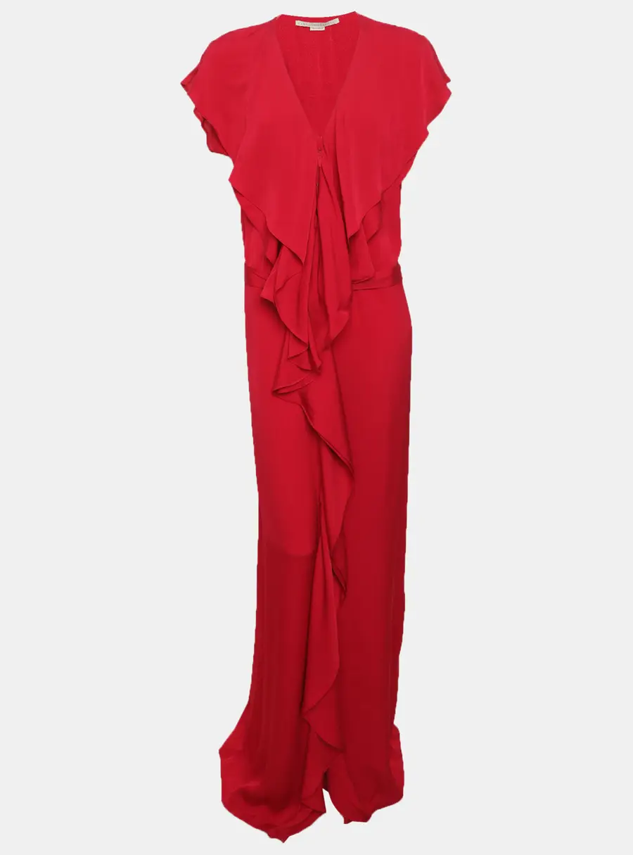 Stella McCartney Hot Pink Crepe Maxi Dress L