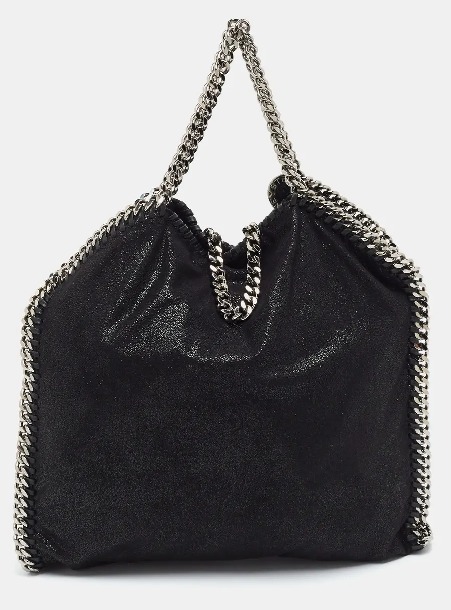 Stella McCartney Falabella Small Black Faux Suede Tote