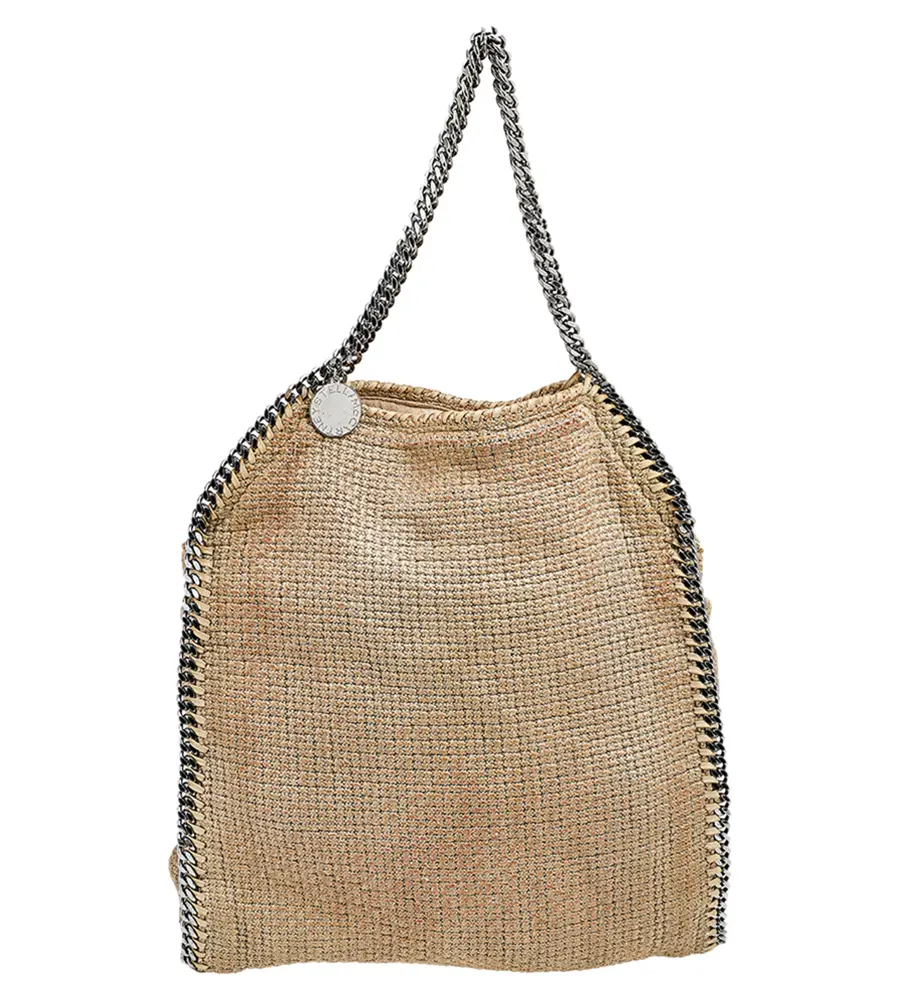Stella McCartney Falabella Beige Tweed Tote Bag