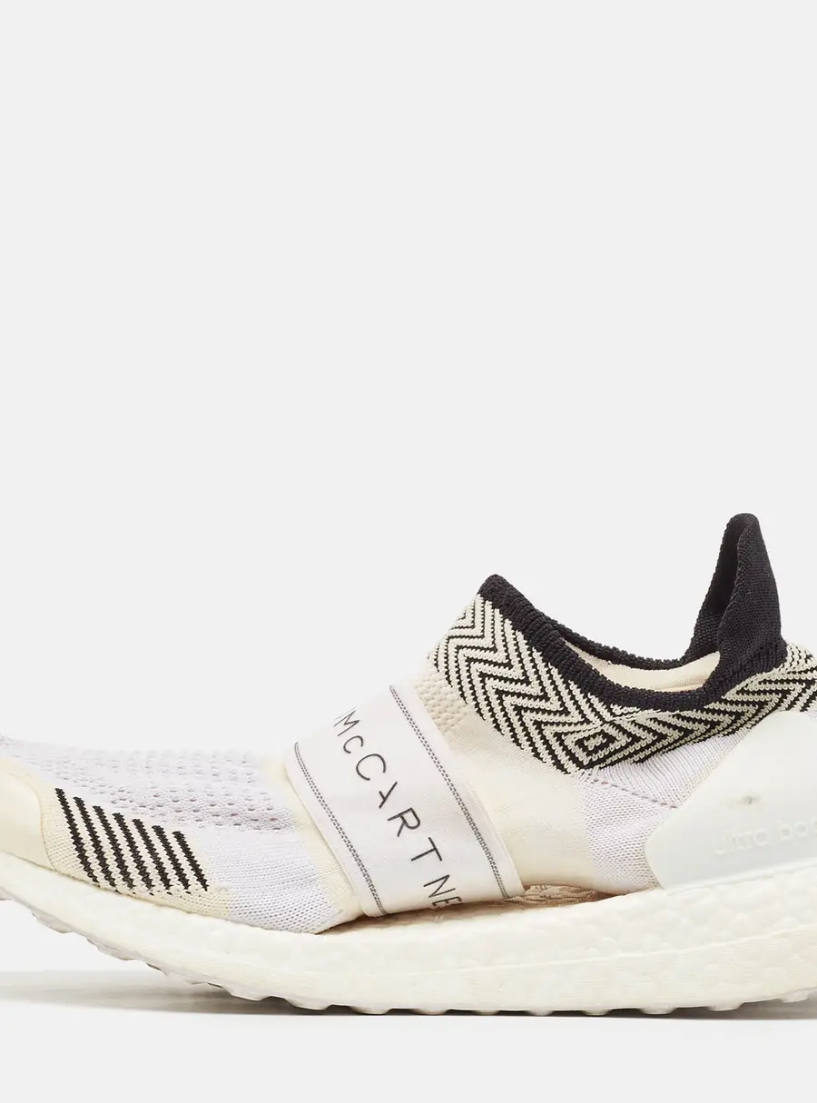 Stella McCartney x Adidas White Knit Fabric Ultra Boost x 3 D S Slip On Sneakers Size 38 1/3