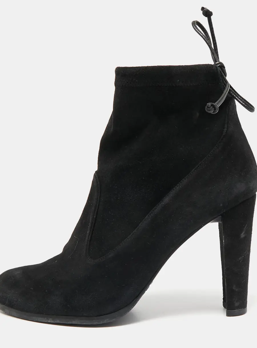 Stuart Weitzman Size 38.5 Black Suede Ankle Length Boots