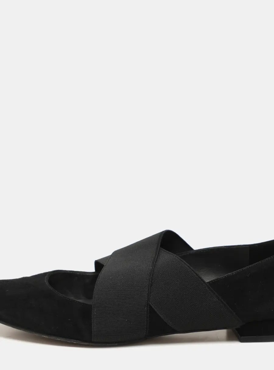 Stuart Weitzman Size 37 Black Elastane and Suede Pumps