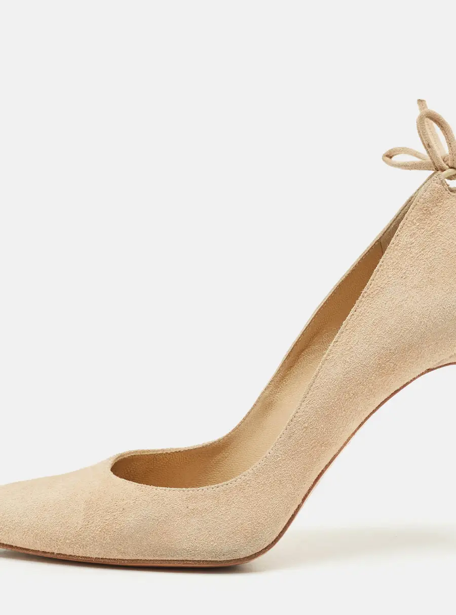 Stuart Weitzman Beige Suede Pointed Toe Pumps Size 36