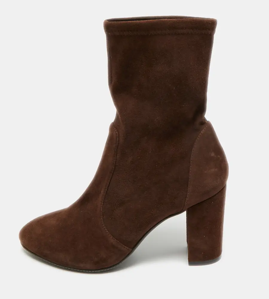 Stuart Weitzman Size 38.5 Brown Suede Ankle Length Boots