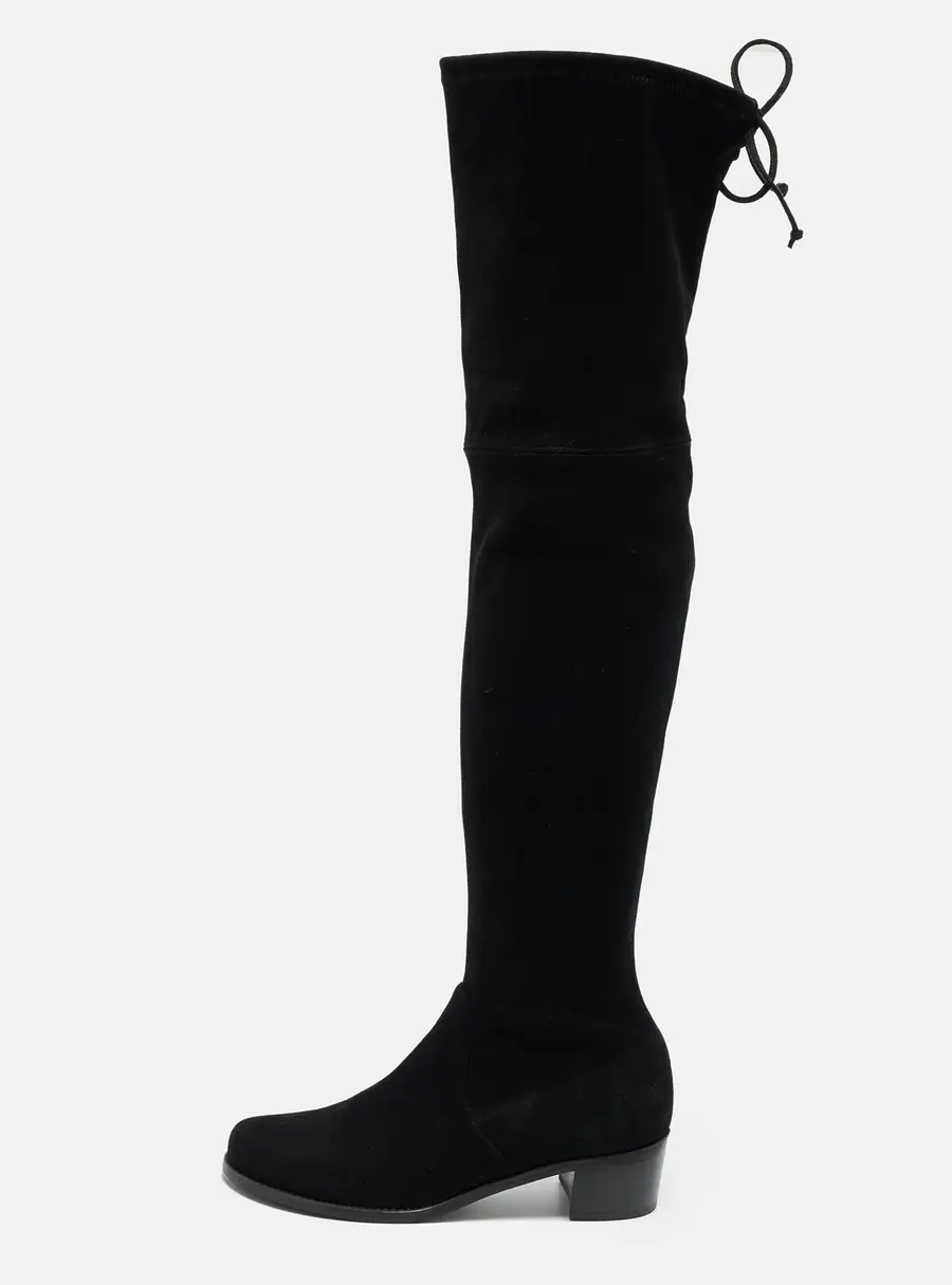 Stuart Weitzman Midland Size 38.5 Black Suede Over The Knee Boots