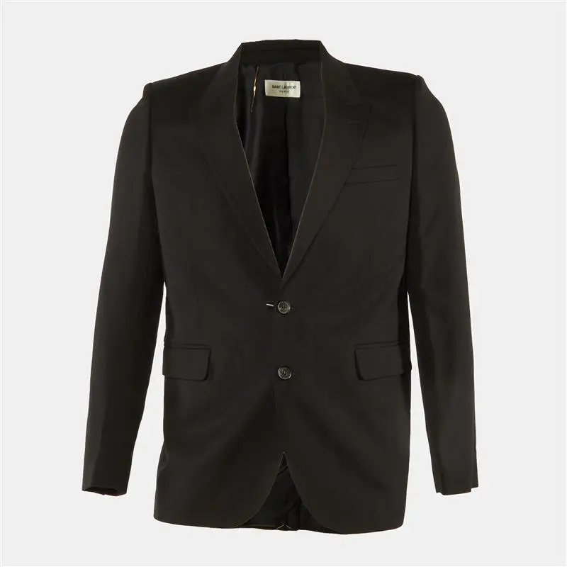 Saint Laurent Paris Black Wool Tailored Blazer L