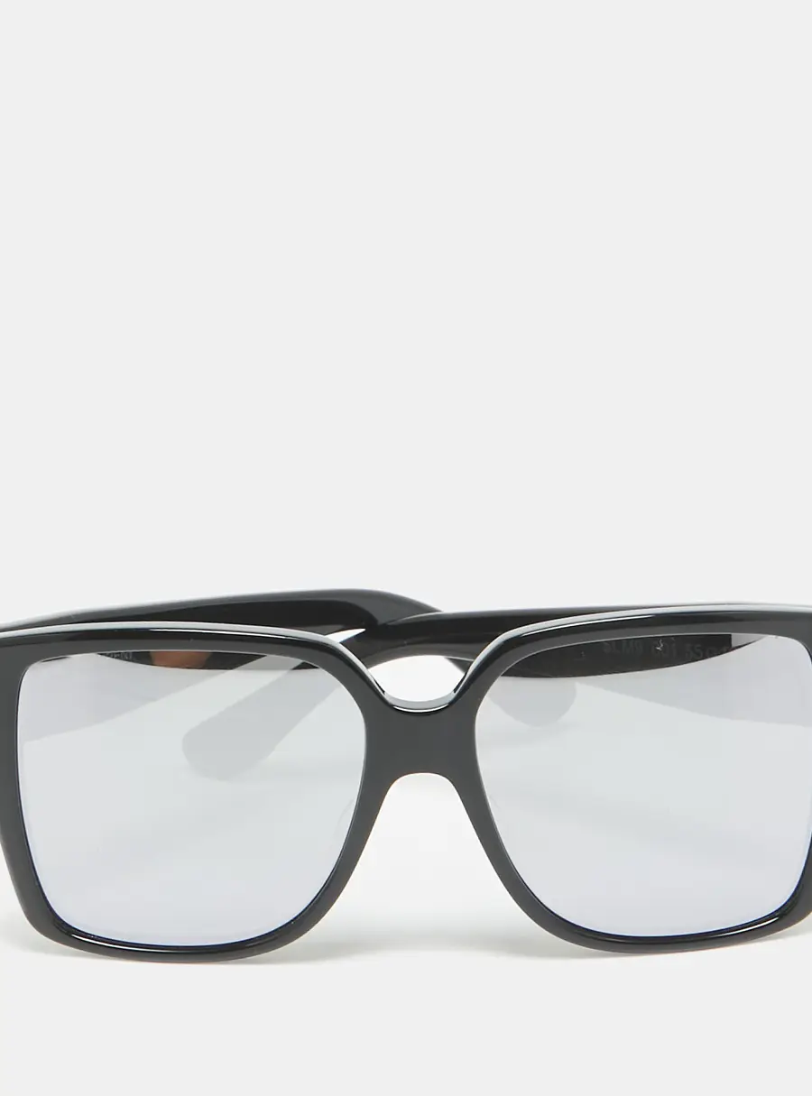 Saint Laurent Black/Silver SLM9 001 Mirror Square Sunglasses