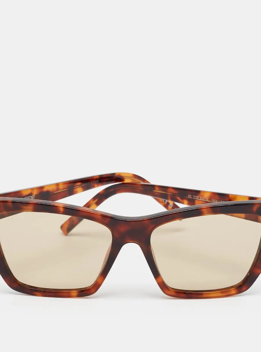 Saint Laurent Tortoise Brown Gradient SL 276 Mica Cat Eye Sunglasses