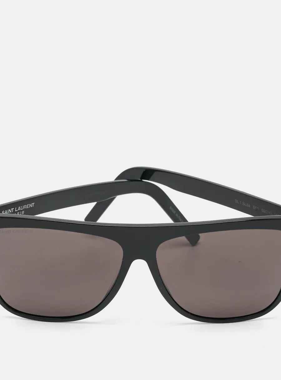 Saint Laurent Black SL1 SLIM 001 Wayfarer Sunglasses