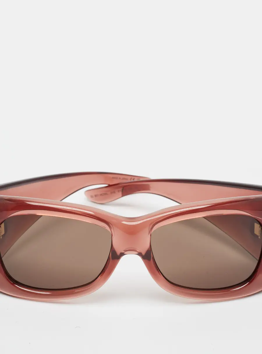 Saint Laurent Brown/Grey SL 901 Howl Frame Rectangle Sunglasses