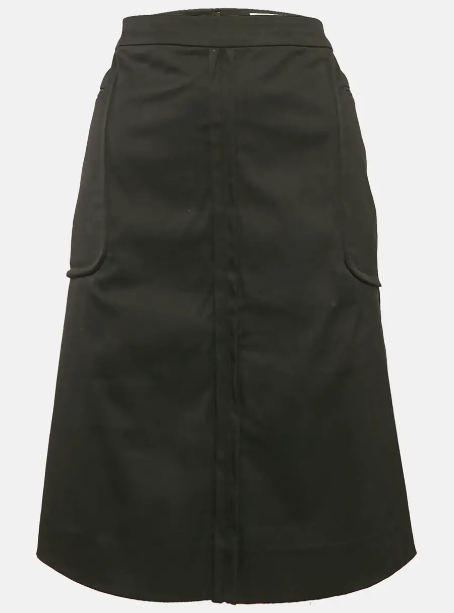 Saint Laurent Paris Black Cotton Short Skirt L