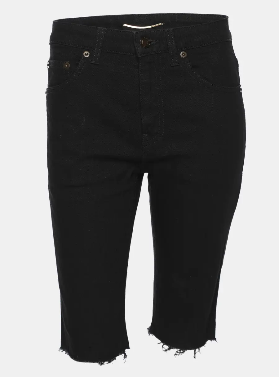Saint Laurent Black Denim Shorts XS
