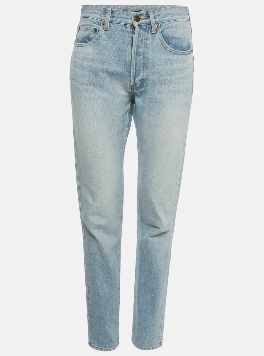 Saint Laurent Paris Blue Faded Denim Skinny Jeans M Waist 28"