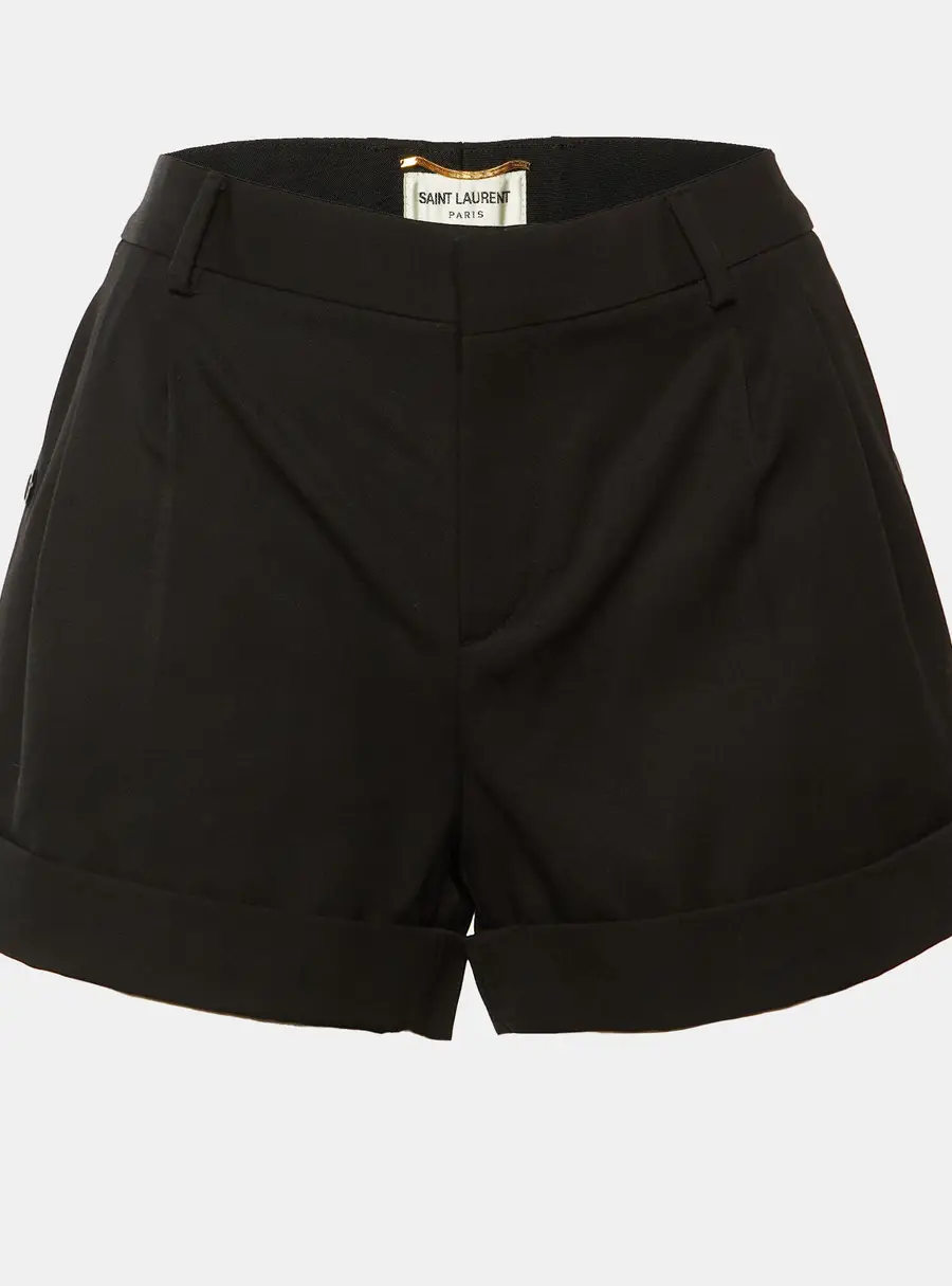 Saint Laurent Paris Black Wool Shorts M