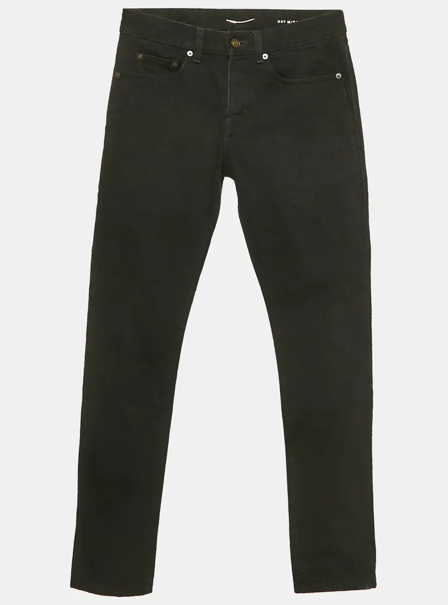Saint Laurent Paris Black Denim Regular Fit Jeans S Waist 31"