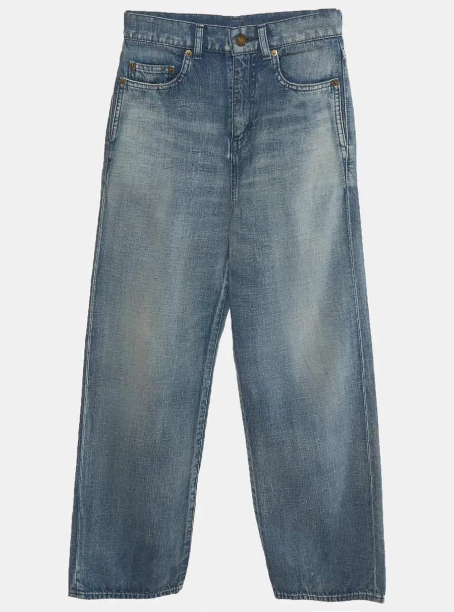 Saint Laurent Blue Regular Fit High Rise Jeans XS/Waist 25"