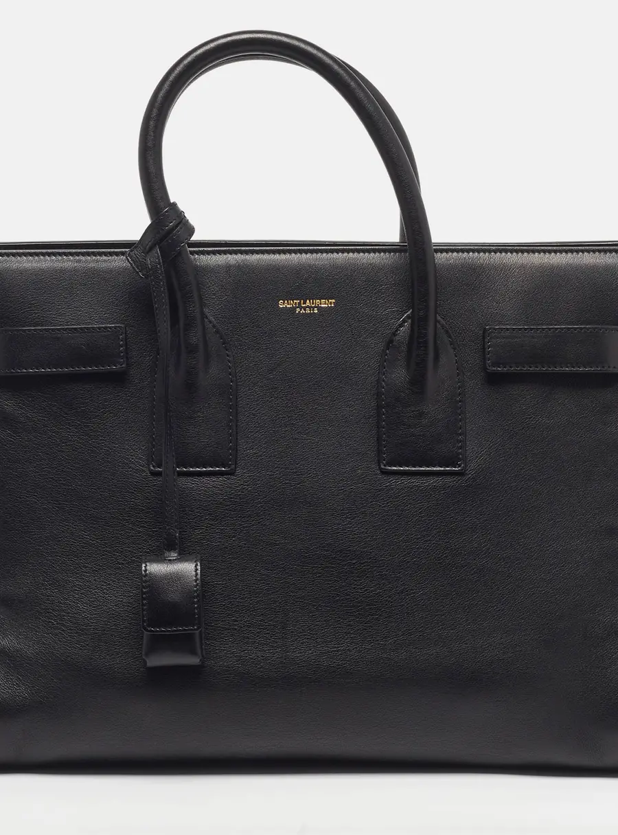 Saint Laurent Classic Sac De Jour Small Black Leather Tote