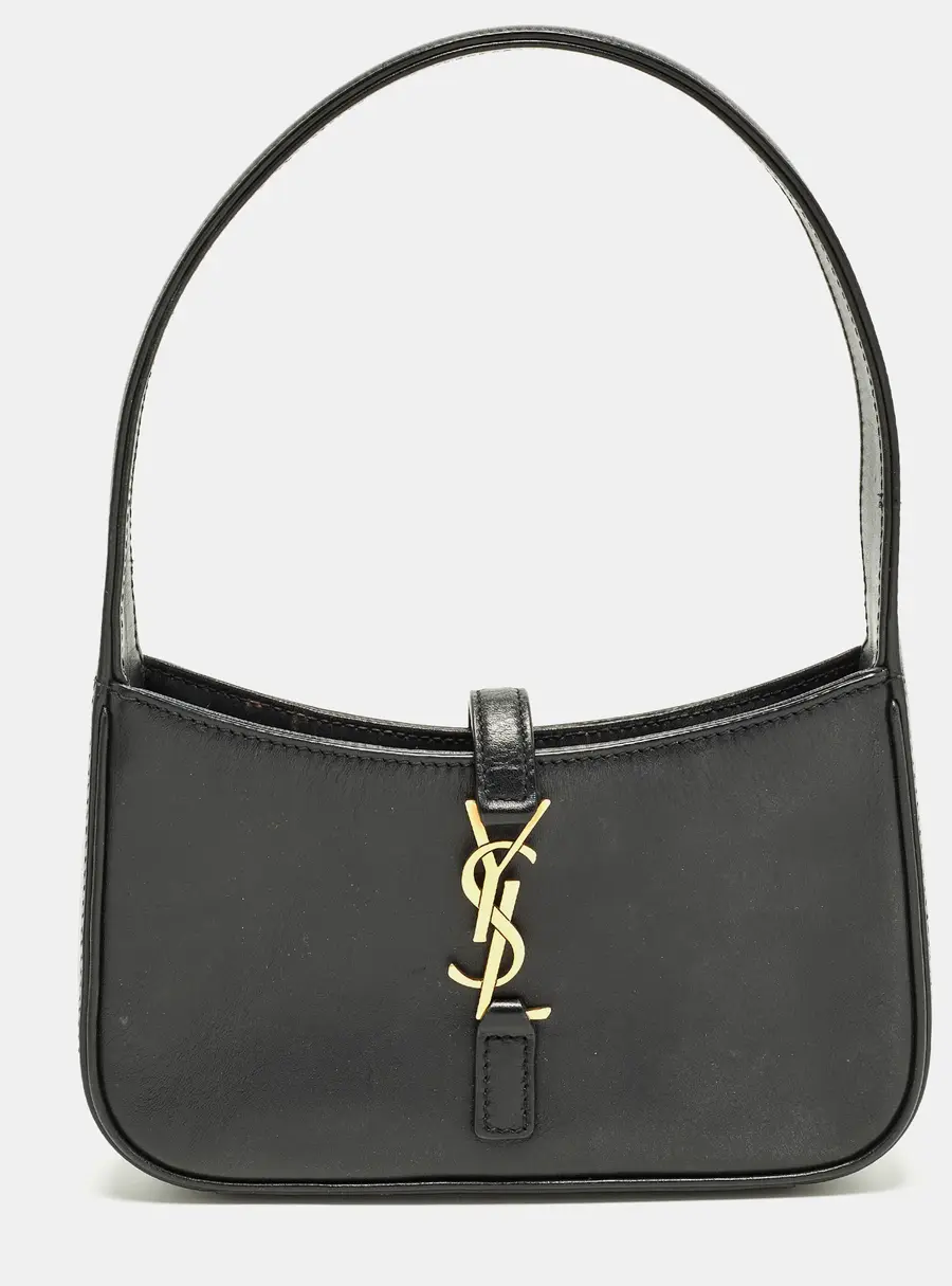 Saint Laurent LE 5 &Agrave; 7 Mini Black Leather Shoulder Bag