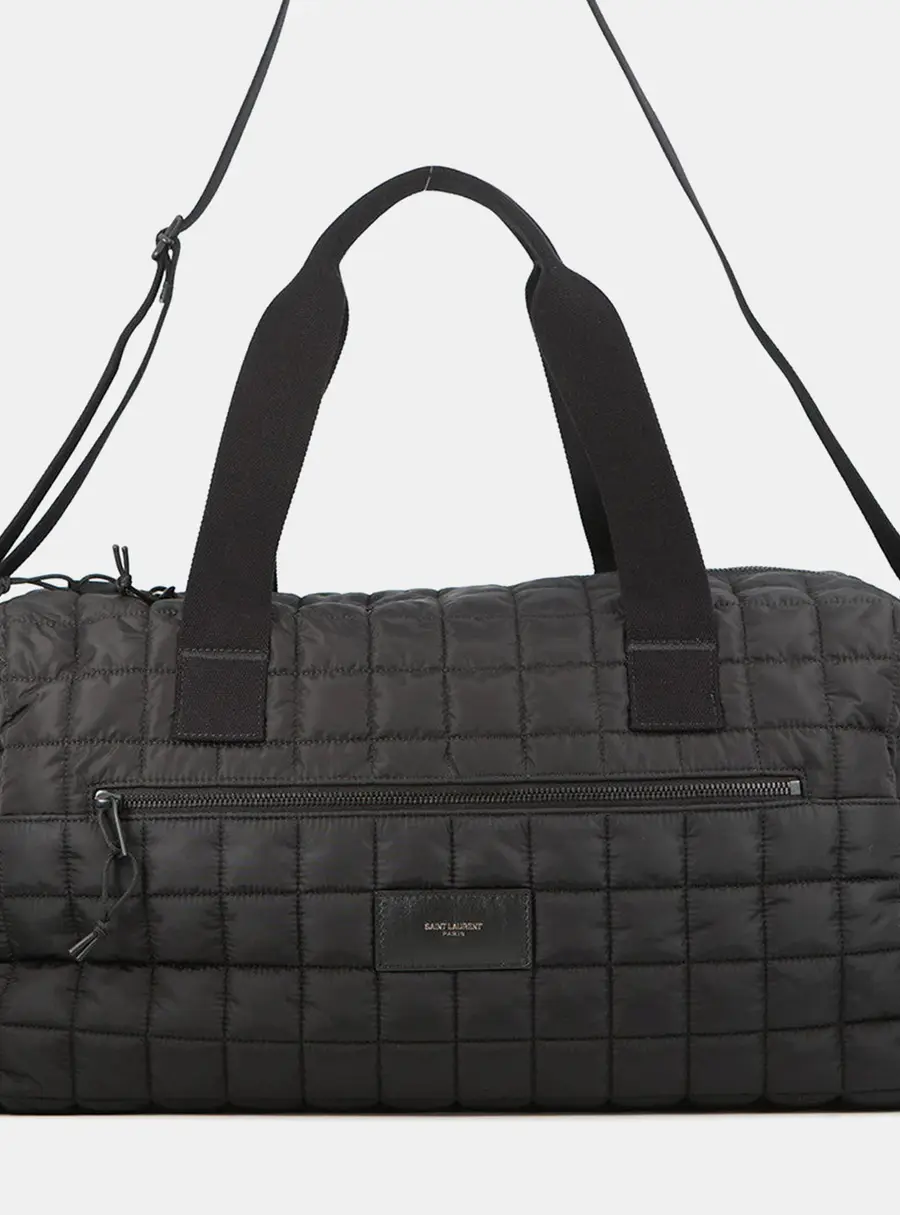 Saint Laurent Nux Duffle Black Nylon Duffle Bag