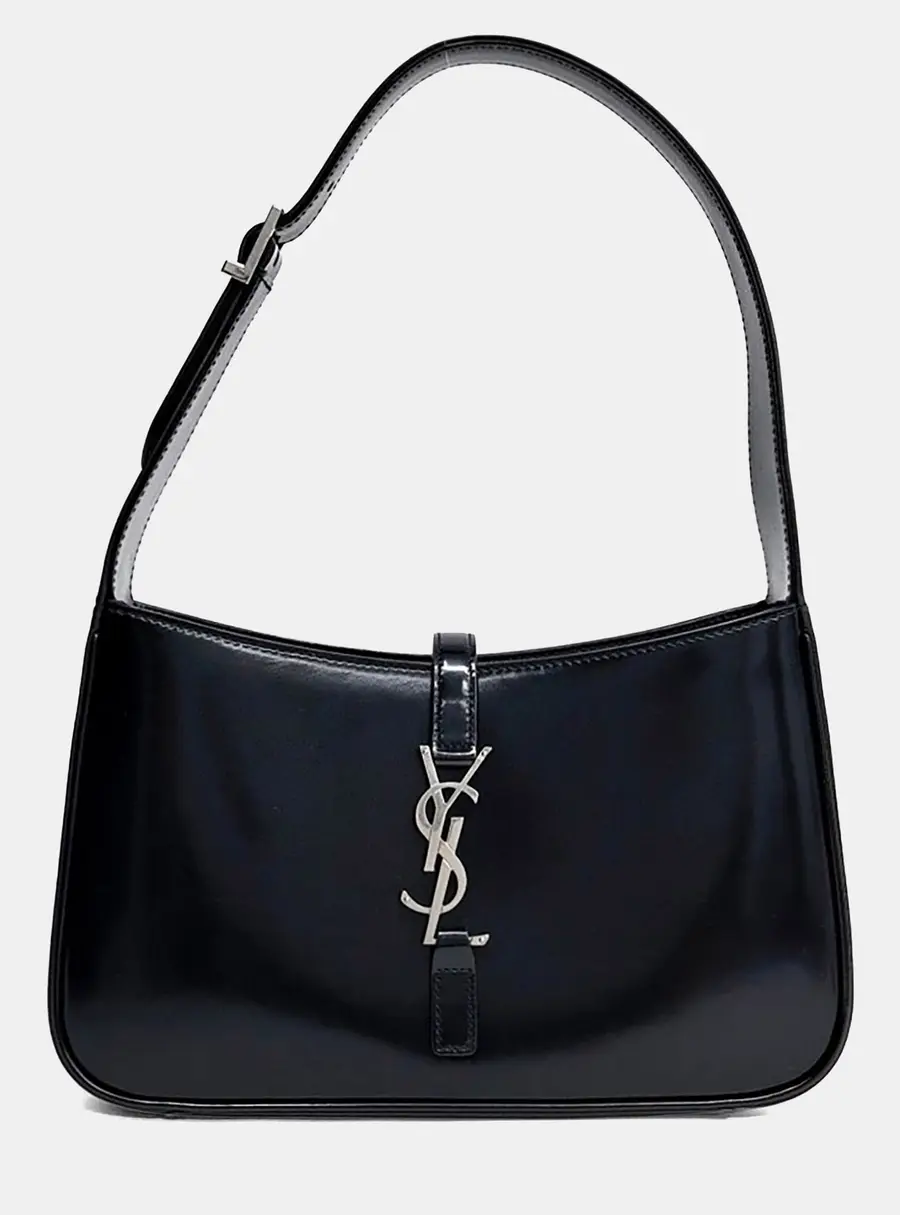 Saint Laurent Paris Black Leather Sac Hobo Bag (657228)