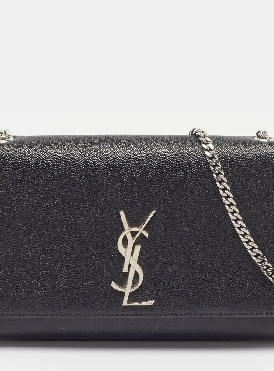 Saint Laurent kate Medium Black Leather Shoulder Bag