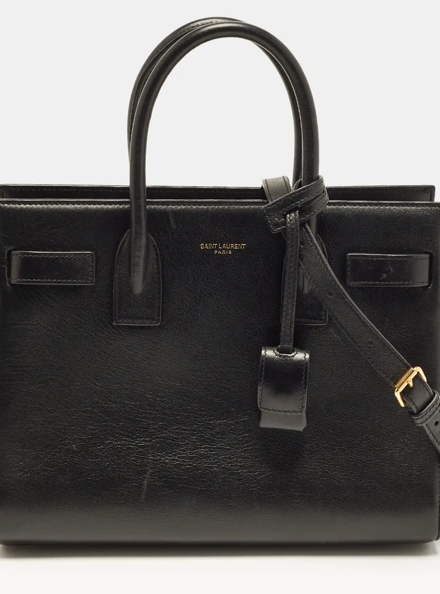 Saint Laurent Classic Sac De Jour Baby Black Leather Tote