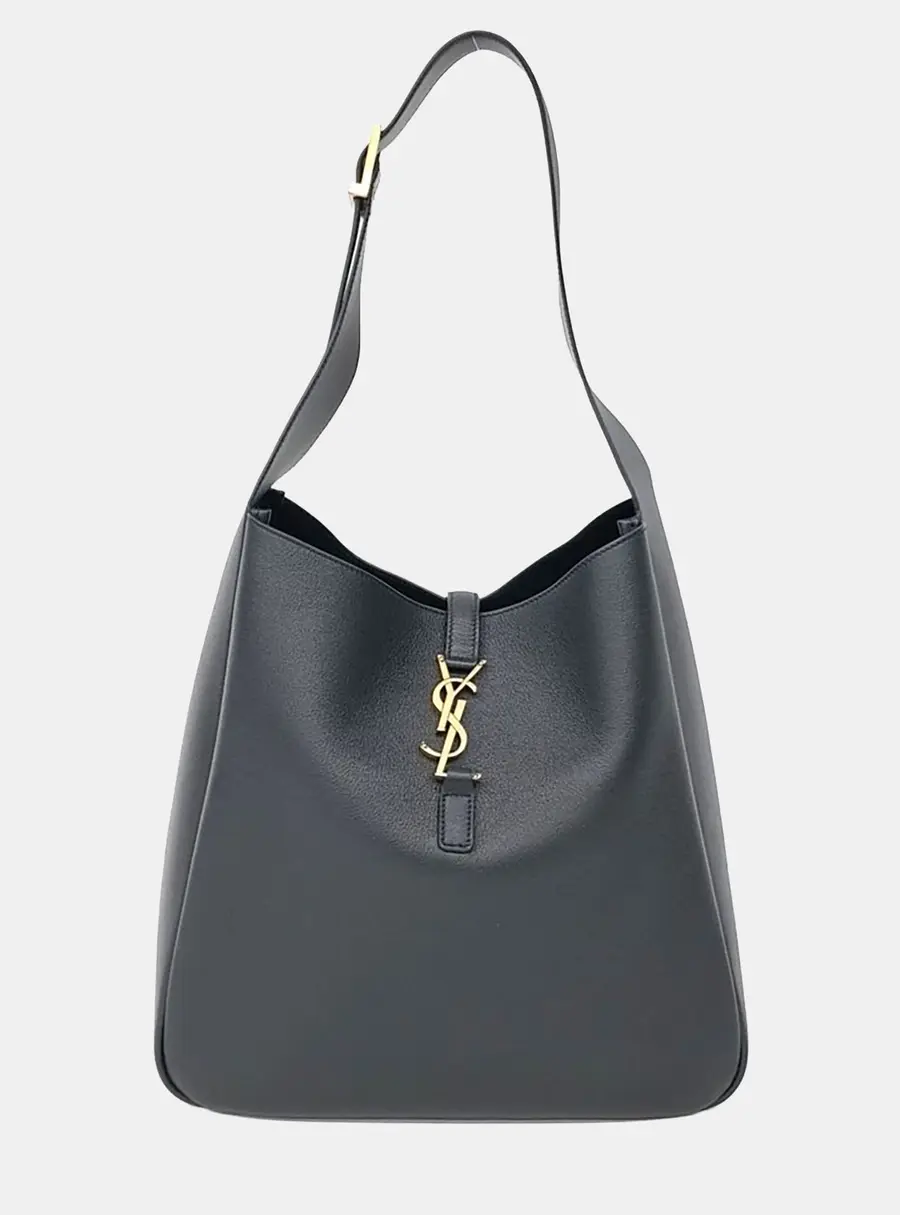Saint Laurent Paris Black Leather LE 5A7 Soft Large
