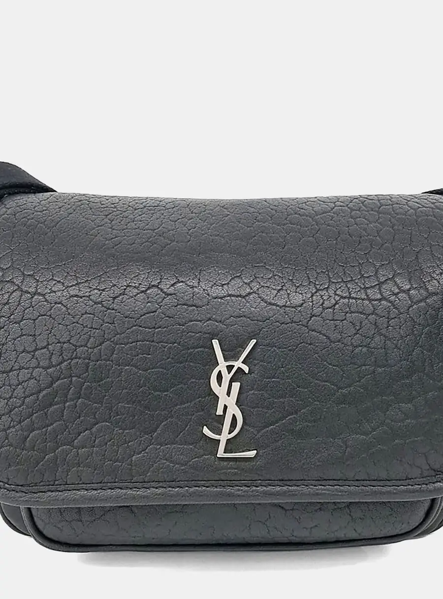 Saint Laurent Paris Black Leather Nikki Small Messenger Bag