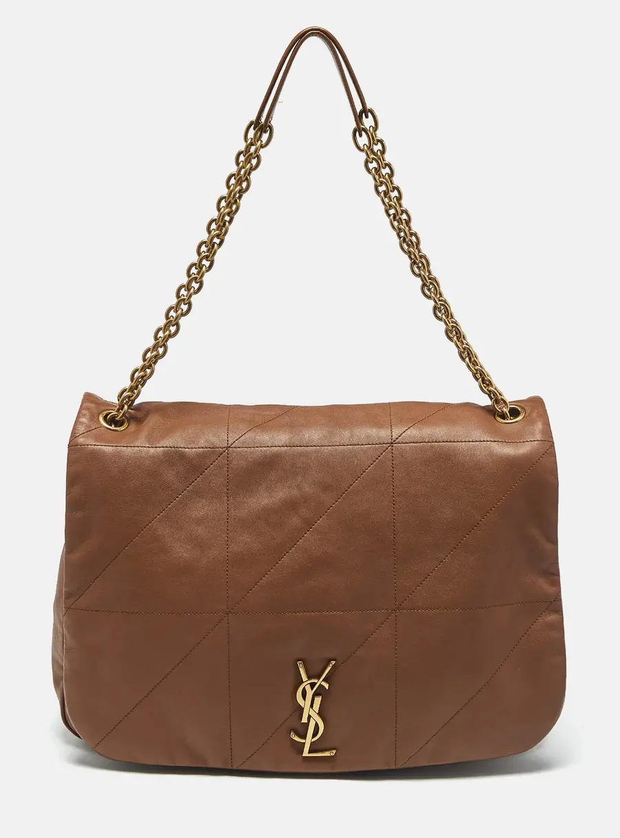 Saint Laurent Jamie 4.3 Brown Leather Flap Shoulder Bag