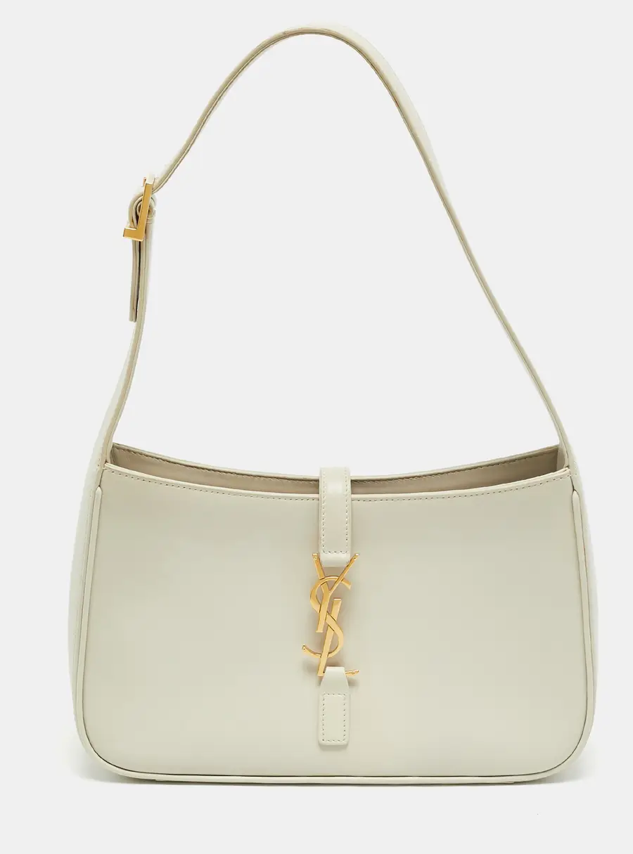 Saint Laurent LE 5 &Agrave; 7 Off White Leather Shoulder Bag