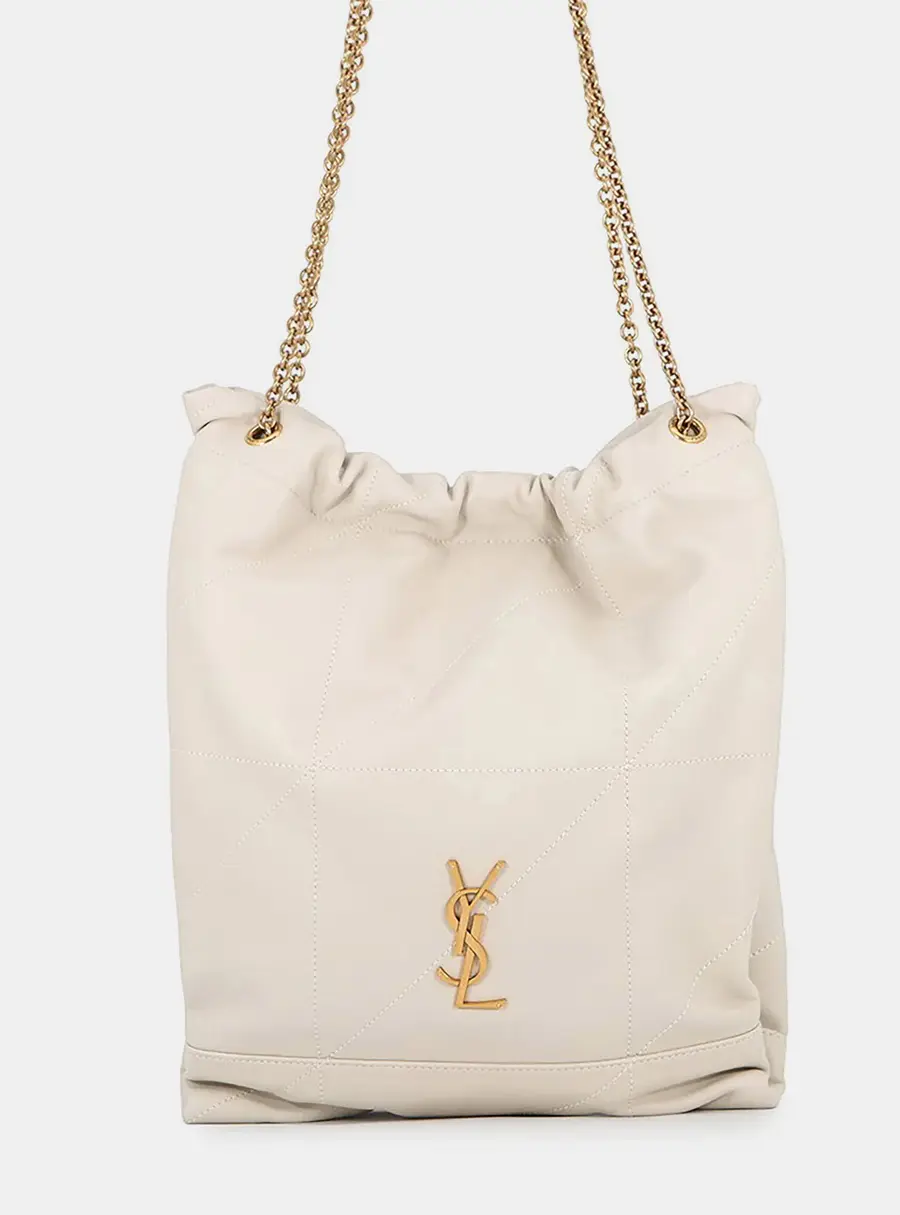 Saint Laurent Jamie Shoulder Bag Medium Beige Lambskin Leather Shoulder Bag