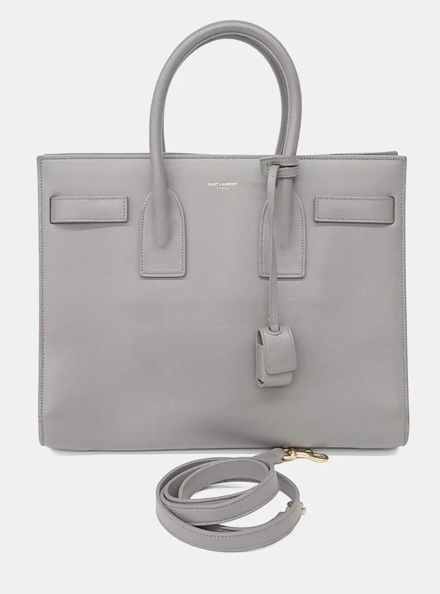 Saint Laurent Paris Grey Leather lSac de Jour Small