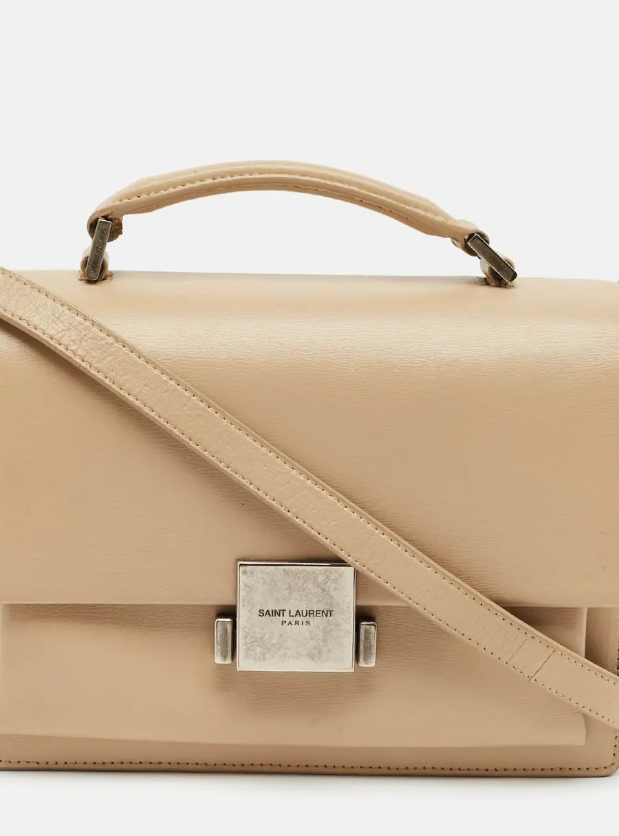 Saint Laurent Bellechasse Beige Leather Shoulder Bag