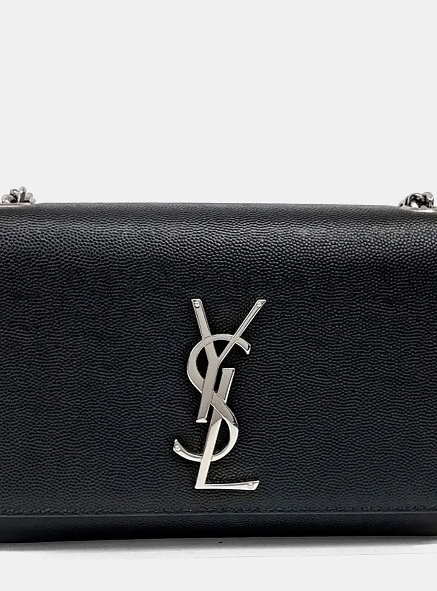 Saint Laurent Paris Black Leather Kate Bag (469390)