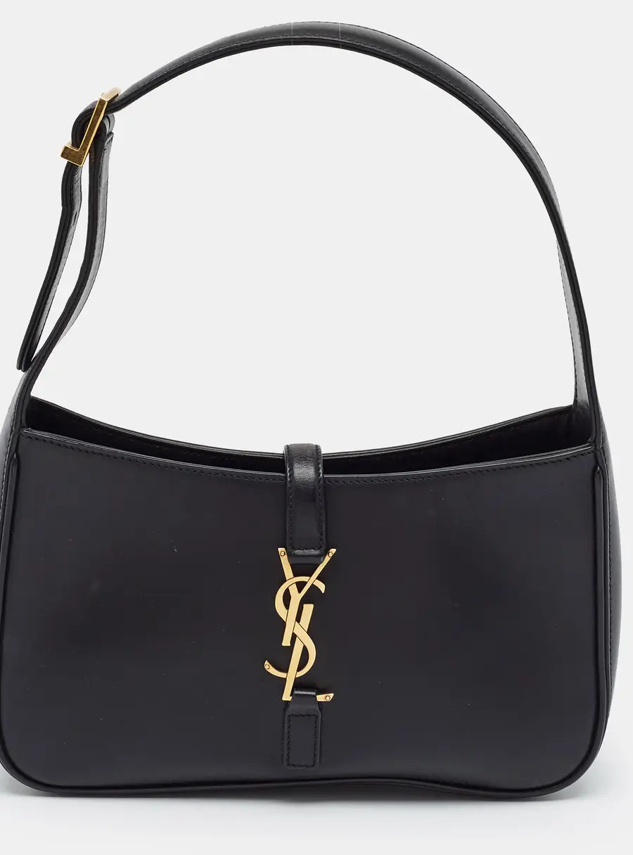 Saint Laurent LE 5 À 7 Black Leather Hobo
