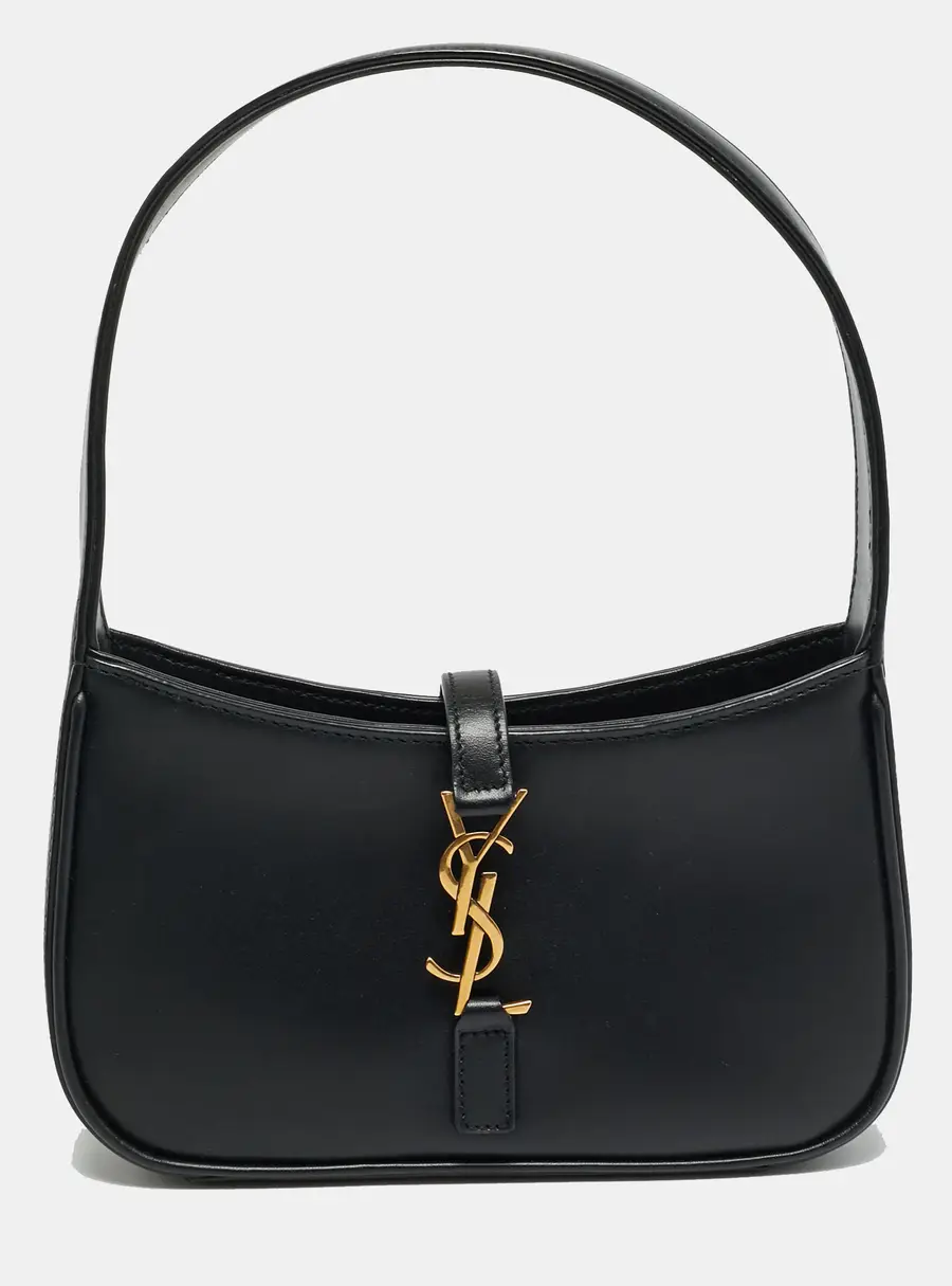 Saint Laurent LE 5 &Agrave; 7 Mini Black Leather Shoulder Bag