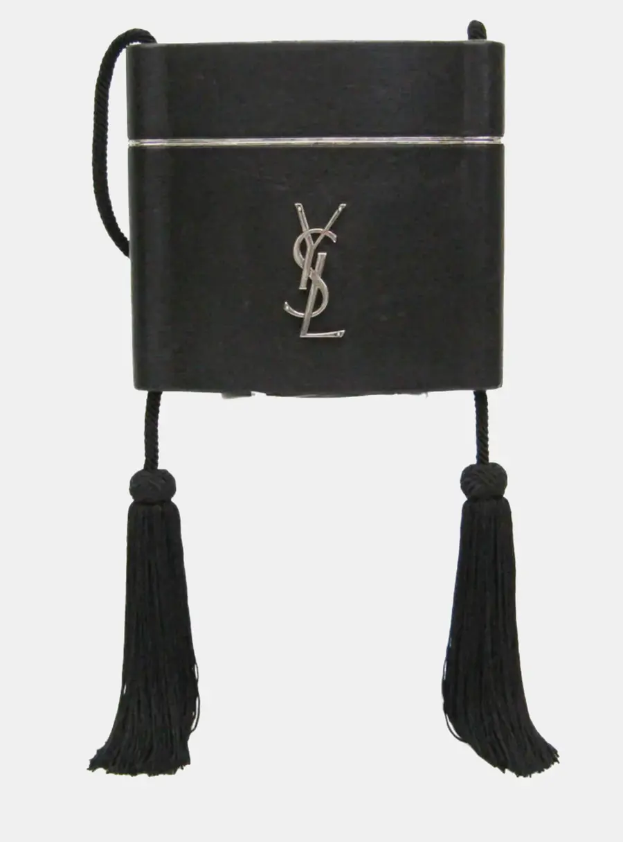 Yves Saint Laurent Opium Leather Shoulder Bag Black