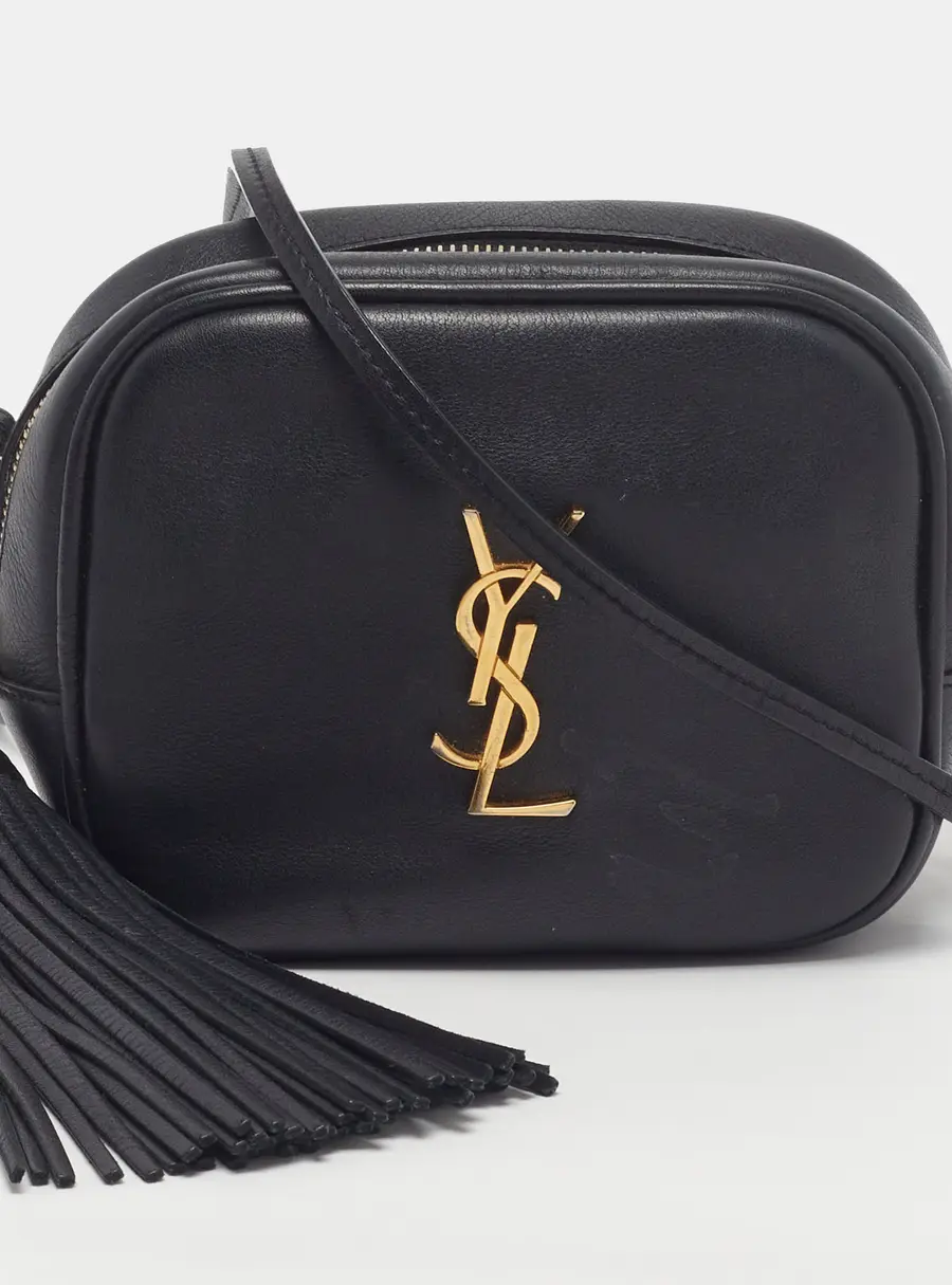 Saint Laurent Lou Black Leather Lou Crossbody Bag