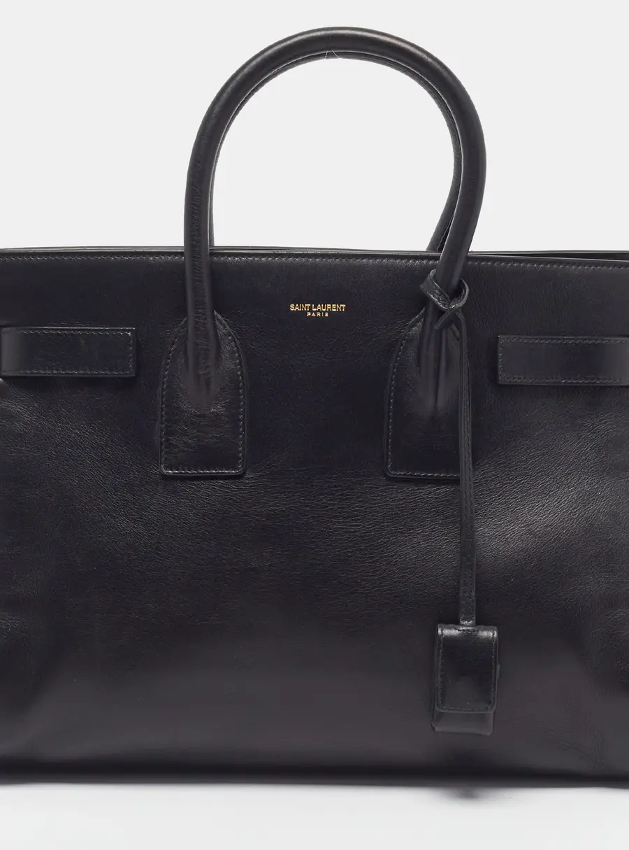 Saint Laurent Sac De Jour Small Black Leather Tote