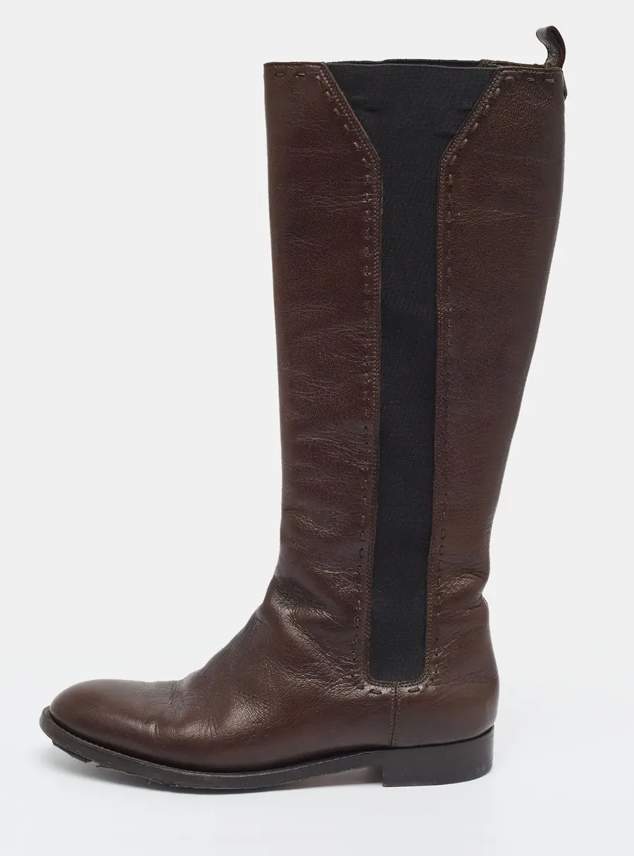 Saint Laurent Size 37 Black Leather Riding Boots