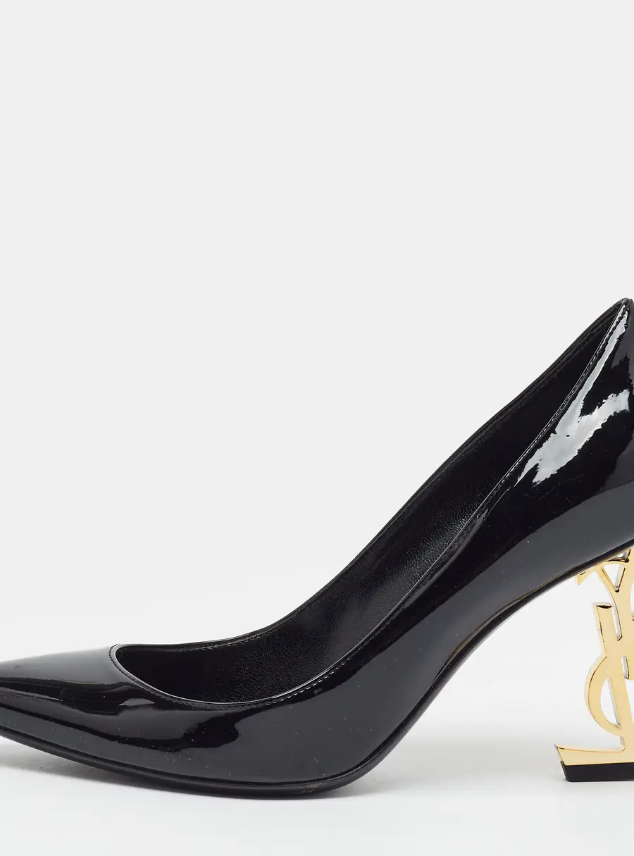 Saint Laurent Opyum Size 35 Black Patent Leather Pumps