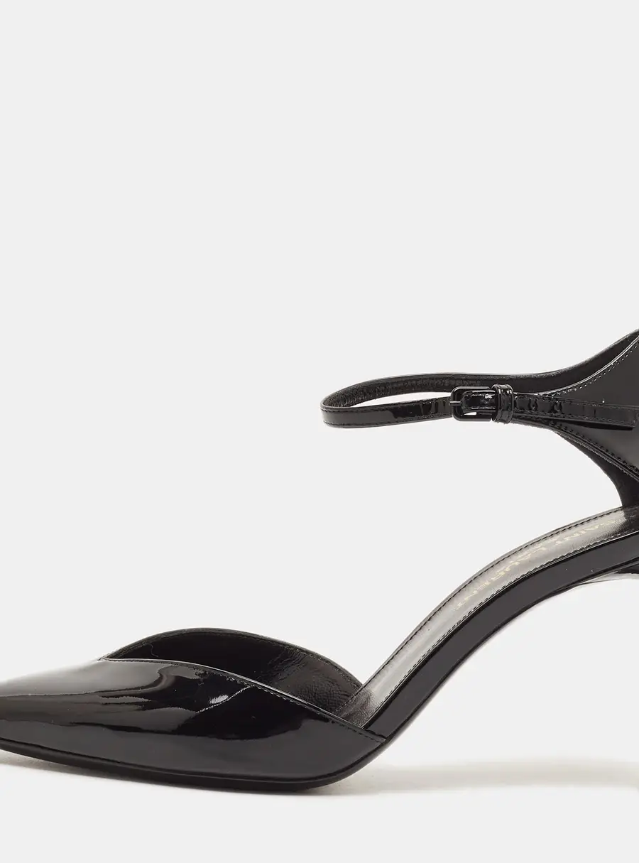 Saint Laurent Anouk Size 36 Black Patent Leather Pumps