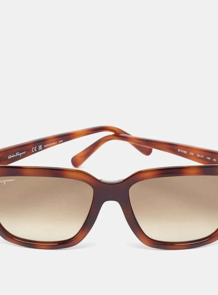 Salvatore Ferragamo Tortoise Brown SA1018S Frame Square Sunglasses