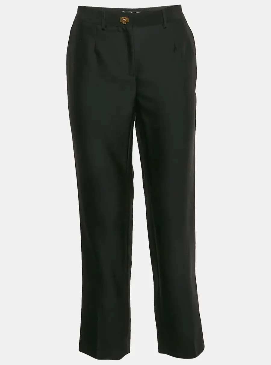Salvatore Ferragamo Black Wool Trousers S