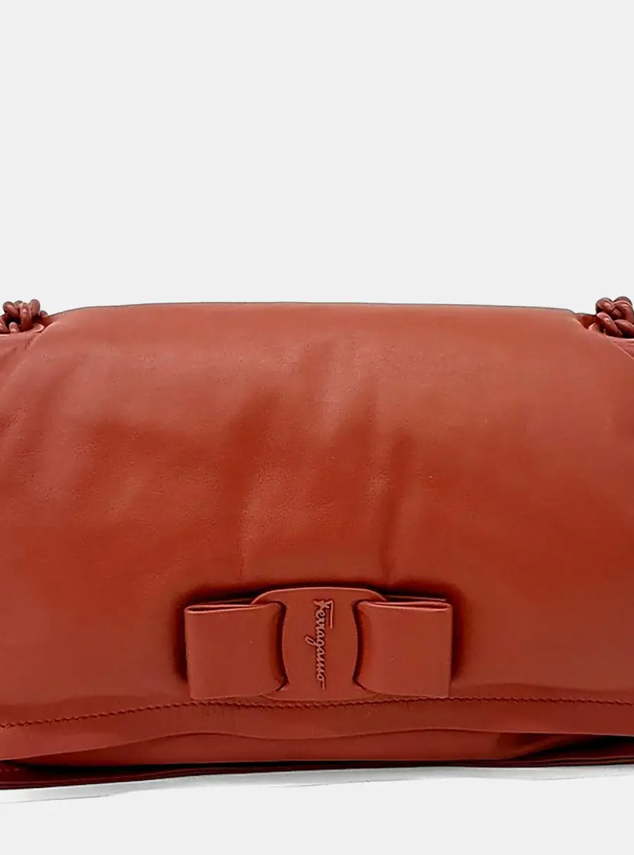 Salvatore Ferragamo Red Leather Viva shoulder bag